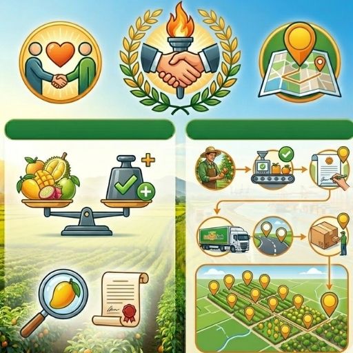 xưởng bình nguyên xanh chứa nông sản sạch