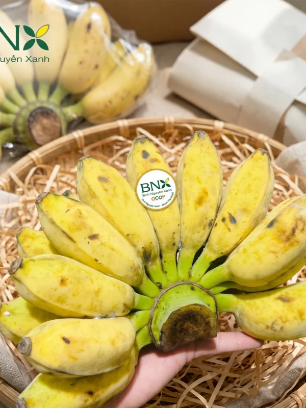 chuối sáp nghệ trà vinh vàng ươm